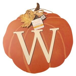 Ashland "W" Pumpkin Wall Decor Fall Autumn Seasonal Greeting‎